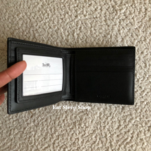 Load image into Gallery viewer, COACH COMPACT ID WALLET IN SPORT CALF LEATHER F74991 IN BLACK (5552431988889)