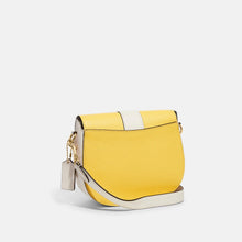 Load image into Gallery viewer, COACH GEORGIE SADDLE BAG IN COLORBLOCK C8296 IN RETRO YELLOW MULTI