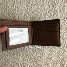 Load image into Gallery viewer, COACH COMPACT ID WALLET IN SPORT CALF LEATHER F74991 IN DARK SADDLE (5552237281433)
