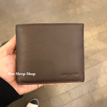 Load image into Gallery viewer, COACH COMPACT ID WALLET IN SPORT CALF LEATHER F74991 IN MAHOGANY (5552208871577)
