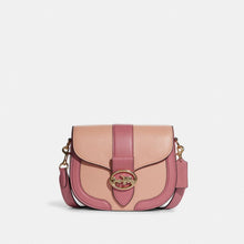 Load image into Gallery viewer, COACH GEORGIE SADDLE BAG IN COLORBLOCK C8296 IN TAFFY MULTI