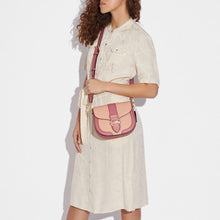 Load image into Gallery viewer, COACH GEORGIE SADDLE BAG IN COLORBLOCK C8296 IN TAFFY MULTI