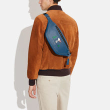 Load image into Gallery viewer, COACH X PEANUTS WARREN BELT BAG WITH SNOOPY MOTIF CE618 IN DENIM MULTI