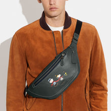 Load image into Gallery viewer, COACH X PEANUTS WARREN BELT BAG WITH SNOOPY MOTIF CE618 IN AMAZON GREEN MULTI