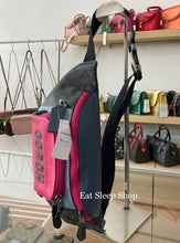 Load image into Gallery viewer, COACH TRACK BELT BAG IN COLORBLOCK SIGNATURE WITH COACH C8129 IN CHARCOAL DENIM MULTI