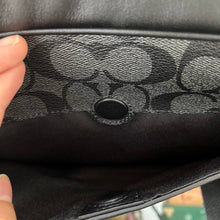 Load image into Gallery viewer, COACH TRACK CROSSBODY SIGNATURE CANVAS C3747 IN QB/CHARCOAL BLACK