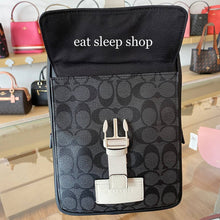 Load image into Gallery viewer, COACH TRACK PACK SIGNATURE CANVAS C6645 IN QB/CHARCOAL CHALK