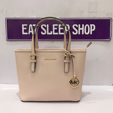 Load image into Gallery viewer, MICHAEL KORS JET SET TRAVEL XS CARRYALL CONVERTIBLE TOP ZIP TOTE IN POWDER BLUSH (6129144692923)