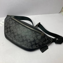 Load image into Gallery viewer, COACH WARREN BELT BAG SIGNATURE CANVAS F78777 IN QB/CHARCOAL BLACK (6671949889723)