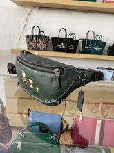 Load image into Gallery viewer, COACH X PEANUTS WARREN BELT BAG WITH SNOOPY MOTIF CE618 IN AMAZON GREEN MULTI
