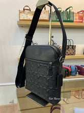 Load image into Gallery viewer, COACH HOUSTON FLIGHT BAG DEBOSSED LEATHER 4009 IN BLACK