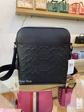 Load image into Gallery viewer, COACH HOUSTON FLIGHT BAG DEBOSSED LEATHER 4009 IN BLACK
