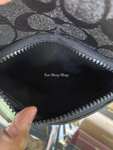 Load image into Gallery viewer, COACH WESTWAY PACK IN COLORBLOCK SIGNATURE WITH COACH PATCH CE522 IN CHARCOAL AMAZON GREEN (MINOR DENTS AND SCRATCHES)