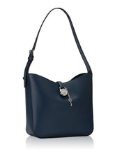 Load image into Gallery viewer, MICHAEL KORS LYRA SMALL BUCKET SHOULDER BAG IN NAVY
