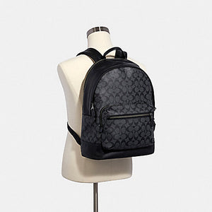 COACH WEST BACKPACK IN SIGNATURE CANVAS 2736 QB/CHARCOAL BLACK