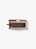 MICHAEL KORS JET SET TRAVEL MEDIUM BIFOLD ZIP COIN WALLET IN SIGNATURE POWDER BLUSH