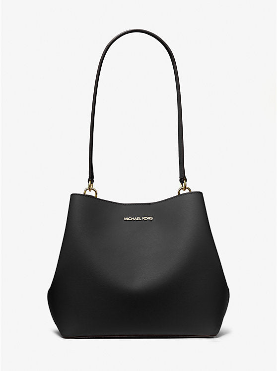 MICHAEL KORS PRATT MEDIUM BUCKET IN BLACK