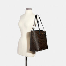 Load image into Gallery viewer, COACH CITY TOTE SIGNATURE CANVAS 5696 IN IM/BROWN/BLACK
