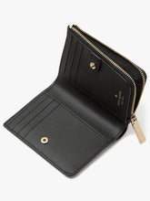 Load image into Gallery viewer, KATE SPADE LENA SMALL L ZIP WALLET IN BLACK
