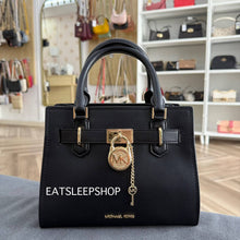 Load image into Gallery viewer, MICHAEL KORS HAMILTON SMALL SATCHEL IN BLACK NOIR
