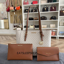 Load image into Gallery viewer, MICHAEL KORS CHARLOTTE LARGE 3in1 TOTE IN SIGNATURE VANILLA
