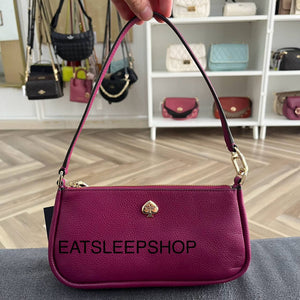 KATE SPADE KAYLA CONVERTIBLE WRISTLET IN DARK RASPBERRY