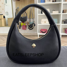 Load image into Gallery viewer, KATE SPADE KAYLA CRESCENT LARGE SHOULDER BAG in BLACK
