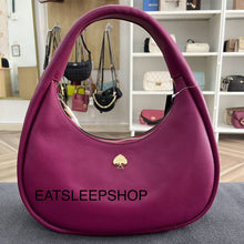 Load image into Gallery viewer, KATE SPADE KAYLA CRESCENT LARGE SHOULDER BAG in DARK RASPBERRY
