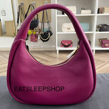 Load image into Gallery viewer, KATE SPADE KAYLA CRESCENT LARGE SHOULDER BAG in DARK RASPBERRY
