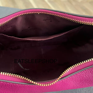 KATE SPADE KAYLA CRESCENT LARGE SHOULDER BAG in DARK RASPBERRY