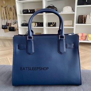 MICHAEL KORS HAMILTON MEDIUM SATCHEL IN NAVY