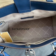 Load image into Gallery viewer, MICHAEL KORS HAMILTON MEDIUM SATCHEL IN NAVY
