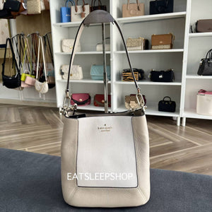 KATE SPADE LENA BUCKET BAG IN LIGHT SAND