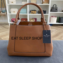 Load image into Gallery viewer, KATE SPADE LENA TRIPLE COMPARTMENT SATCHEL in WARM GINGERBREAD
