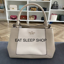 Load image into Gallery viewer, KATE SPADE LENA TRIPLE COMPARTMENT SATCHEL in COLORBLOCK LIGHT SAND
