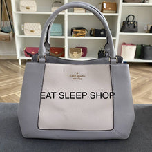 Load image into Gallery viewer, KATE SPADE LENA TRIPLE COMPARTMENT SATCHEL in COLORBLOCK MOUNTAIN GRAY
