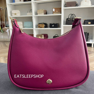 KATE SPADE KAYLA LARGE SHOULDER in DARK RASPBERRY