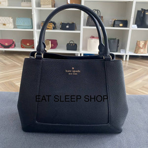 KATE SPADE LENA TRIPLE COMPARTMENT SATCHEL in BLACK