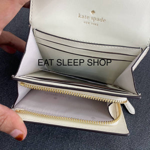 KATE SPADE KAYLA SMALL WALLET in MERINGUE