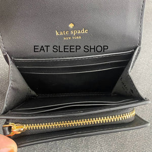 KATE SPADE KAYLA SMALL WALLET in BLACK