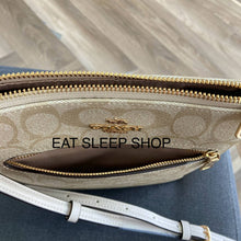 Load image into Gallery viewer, COACH MINI ROWAN FILE BAG IN SIGNATURE CANVAS CS182 GOLD/LIGHT KHAKI CHALK
