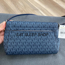 Load image into Gallery viewer, MICHAEL KORS JET SET ITEM MEDIUM CONVERTIBLE POUCHETTE IN SIGNATURE NAVY
