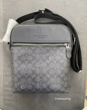 Load image into Gallery viewer, COACH HOUSTON FLIGHT BAG IN SIGNATURE CANVAS QB/CHARCOAL/BLACK
