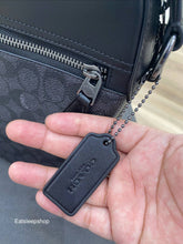 Load image into Gallery viewer, COACH HOUSTON FLIGHT BAG IN SIGNATURE CANVAS QB/CHARCOAL/BLACK
