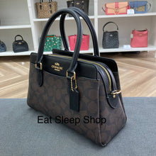 Load image into Gallery viewer, COACH MINI DARCIE CARRYALL IN SIGNATURE CANVAS (COACH CH174) GOLD/BROWN BLACK
