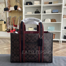 Load image into Gallery viewer, COACH SMITH TOTE IN SIGNATURE CANVAS (COACH CN058) SILVER/BROWN MULTI
