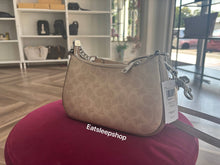 Load image into Gallery viewer, COACH TERI SHOULDER BAG IN SIGNATURE CANVAS (CV933 SVPWH) IN SAND TAUPE
