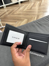Load image into Gallery viewer, COACH 3 IN 1 WALLET IN SIGNATURE CANVAS CW380 IN CHARCOAL BLACK
