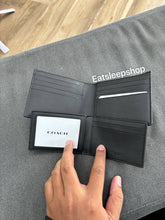 Load image into Gallery viewer, COACH 3 IN 1 WALLET IN SIGNATURE CANVAS CW380 IN CHARCOAL BLACK
