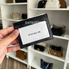 Load image into Gallery viewer, COACH SLIM ID CARD CASE SIGNATURE CQ031 IN QB CHARCOAL/BLACK
